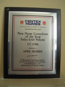 New Home Consultant of the year award 001